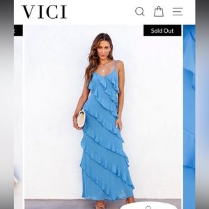 Vici ocean waves tiered maxi